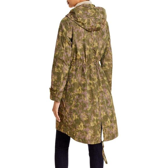 Herno Womens Green Camo Midi Outerwear Anorak Jacket Coat NWT - Picture 2 of 2